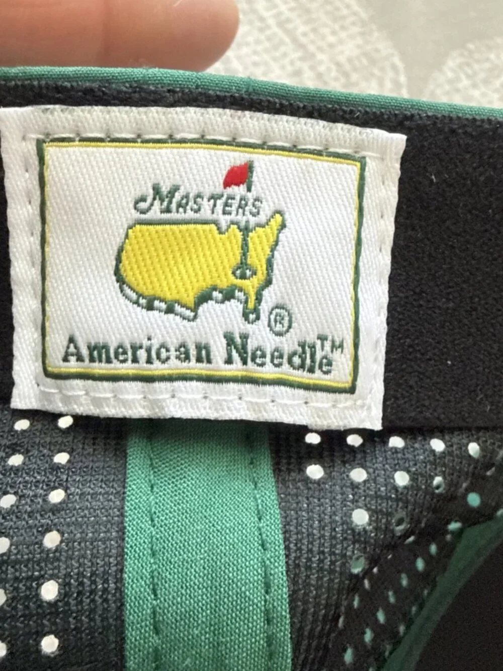 Masters American Needle Augusta National Golf Flag Pin Green Adjustable Hat Cap
